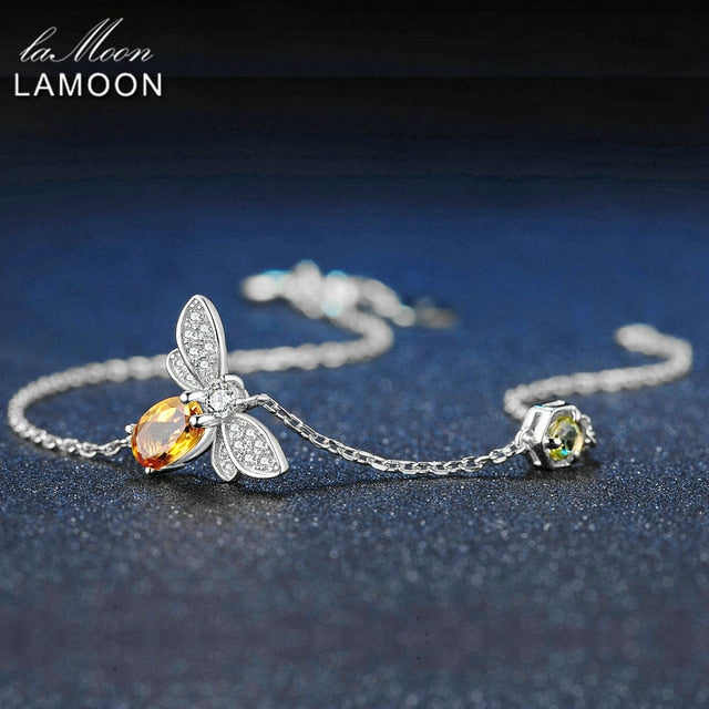 Honey Bee Bracelet - Sterling Silver 14K Gold